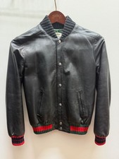 431343 Gucci leather bomber jacket Size 12
