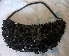 BORSA DA SERA DONNA OVIESSE A MEZZALUNA CON PAILLETTES LUCIDE ANNI '90