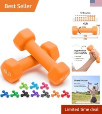Weights Dumbbells 10 Colors Options Compatible with Set of 2 Neoprene Dumbbel...