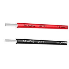 Electrical Wire 14 AWG 14 Gauge Silicone Wire Hook Up 2 Colors each 10FT 14AWG