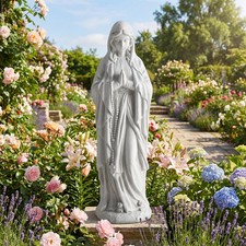 29.5" Virgin Mary Statue, Our Lady of Lourdes Statue for Garden, Yard