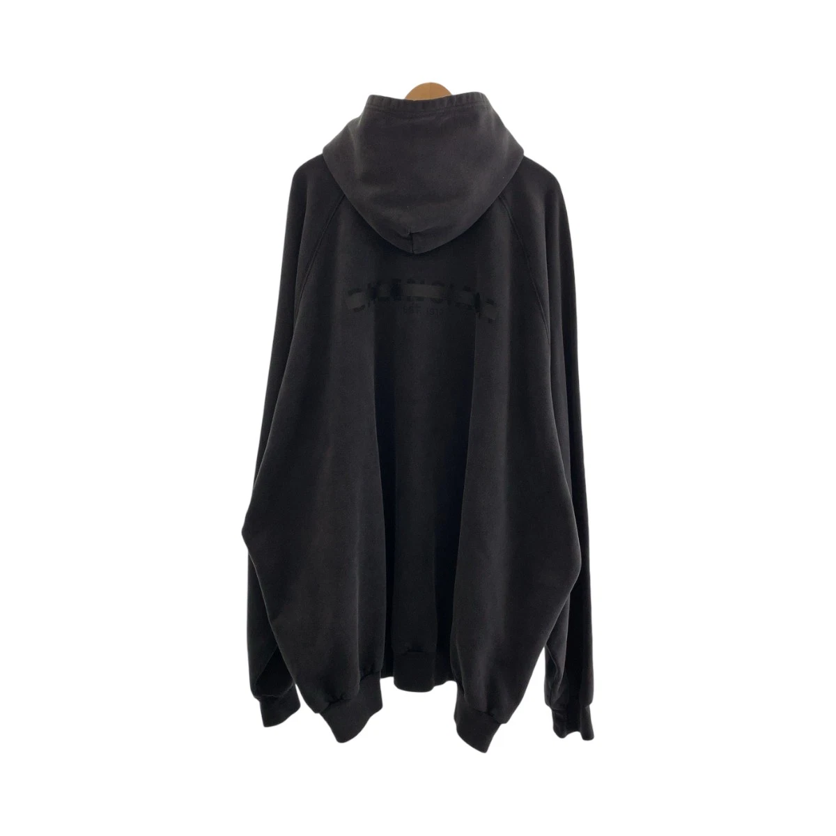 Felpa con cappuccio BALENCIAGA 22AW Taping logo PJ87 697879 TMVH2 Parker cotone nero