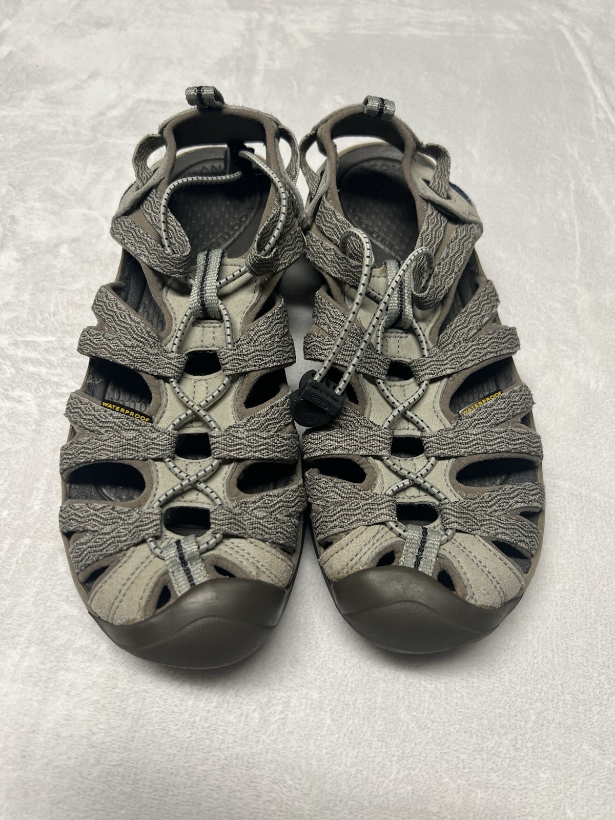 Keen sandalo donna Whisper marrone tortora punta chiusa impermeabile trekking taglia 8 5