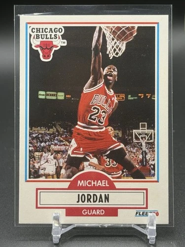 1990-91 Fleer - Michael Jordan #26 Black Line Above Biographical Information