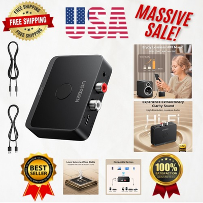 #ad Bluetooth 6.0 Receiver with LDAC Decoding Connect Two Devices Simultaneously $30.39