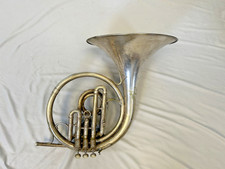VINTAGE C.G. CONN LTD. ELKHART-IND. U.S.A. MODEL 4E SILVER PISTON MELLOPHONE