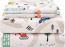 JSD Car Kids Printed Sheet Set Twin Size, 3 Piece Soft Microfiber Twin,