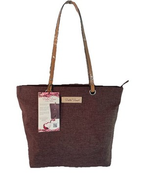 Porto Vino City Tote Chocolate W/Insulated Pocket Holds 1.5L Reservoir Wine