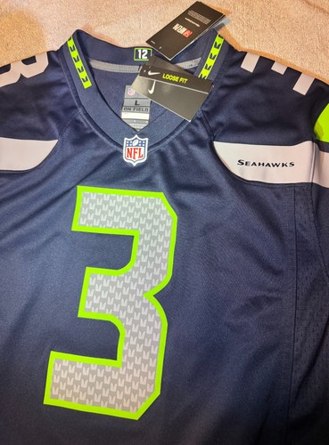 New Mens Seattle Seahawks Russell Wilson #3 Nike Game Jersey100% Nike Authentic 
