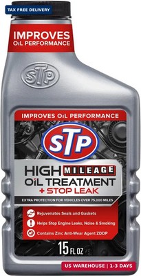 STP High Mileage Oil Treatment + Stop Leak - 15 FL OZ
