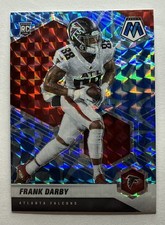 Frank Darby 2021 Panini Mosaic RC No Huddle Blue Prizm Rookie #389 Atlanta