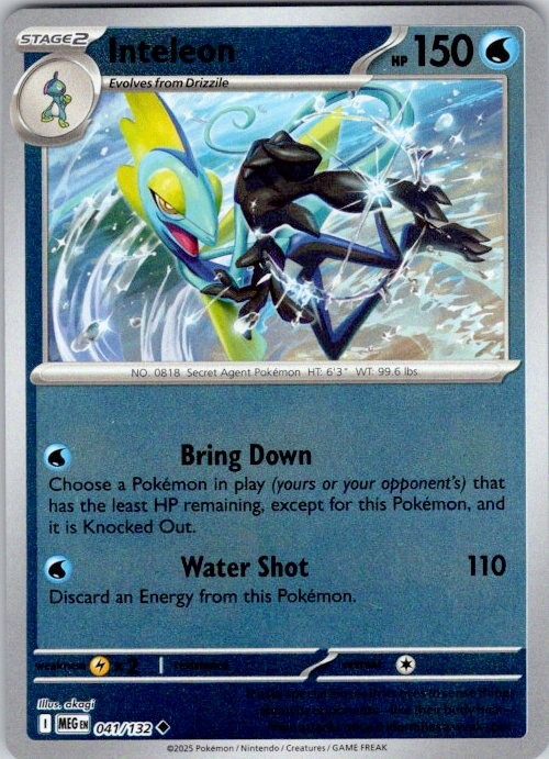Inteleon Reverse Uncommon ME01: Mega Evolution 041/132 LP