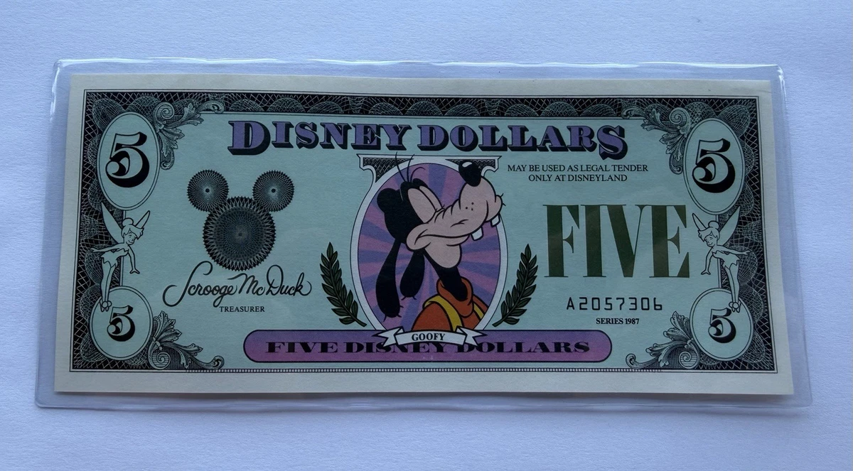 レア 1987年 DisneyDollars カリフォルニア A Disney Dollars 1987 for