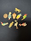 Crackerjack Gumball Lot of 9 Mixed Charm Prizes Celluloid Mini Toys — photo 1