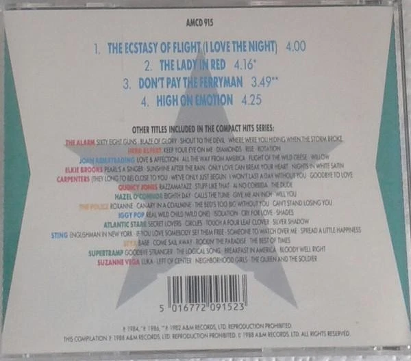 Chris De Burgh Compact Hits CD UK A&M 1988 AMCD915 - Bild 3 von 4