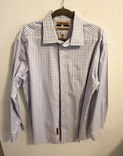 Roundtree Yorke Gold Label Men's Non-Iron Cotton Dress Shirt 17 35 Check