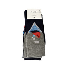 Goodfellow Co Mens Crew Socks 2 Pairs Shoe Multicolor Polyester Blend, Sz 7-12