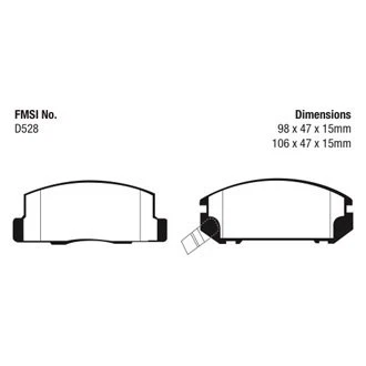 For Toyota MR2 Spyder 00-05 Brake Pads EBC Redstuff Ceramic Low Dust Ceramic Foto 2 de 3