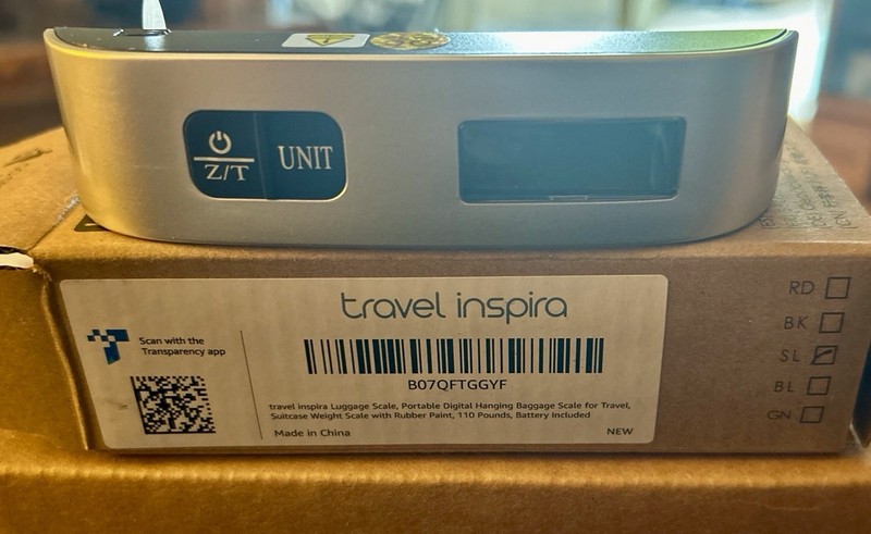 travel inspira Luggage Scale, Portable Digital Hanging Baggage Scale for Travel,