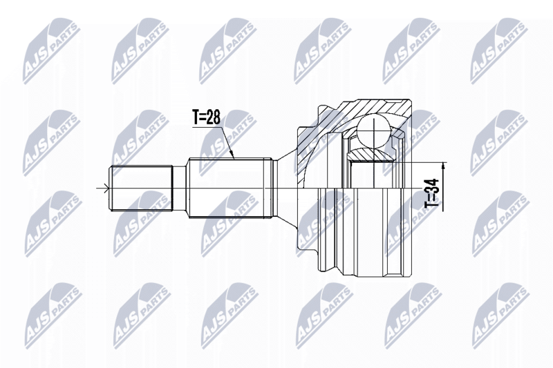 Wheel Side NTY NPZ-PE-031 Joint Kit, drive shaft for CITROËN,OPEL,PEUGEOT,VAUXHA - Image 17