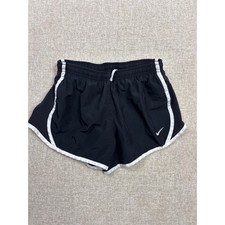 Nike Girls Dri-FIT Tempo Running Shorts Black White Size Medium