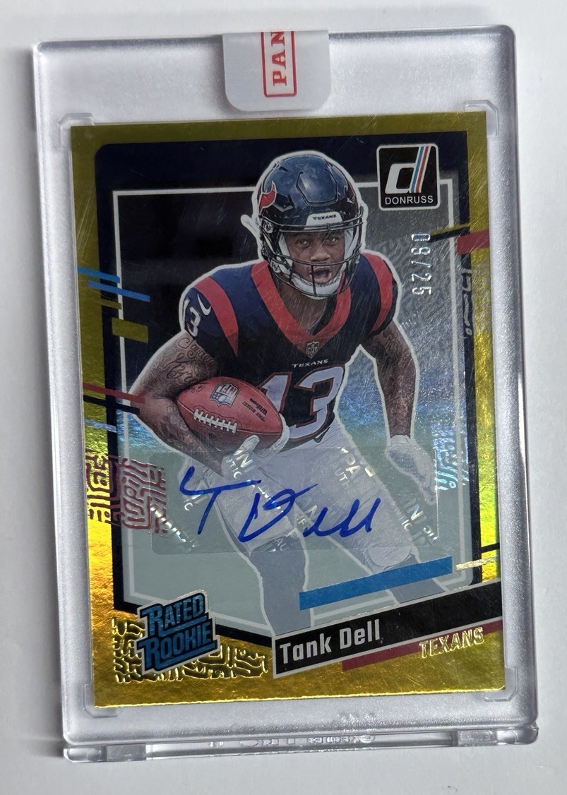 2023 Donruss Rated Rookie Gold Tank Dell Auto 09/25 #341