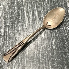 Vintage Navajo Sterling Stamped Spoon Engraved “Moab” - 3.75”