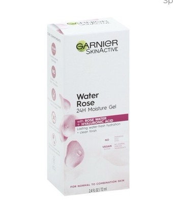 Garnier SkinActive Water Rose 24H Rose Water Moisture Gel Hyaluronic Acid 2.4oz