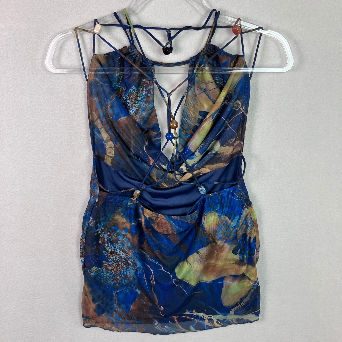 Fashion Nova Luella Gemstone Mesh Mini Dress Women's Size S Blue Strappy  NWT | eBay