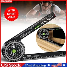 Miter Saw Protractoraluminum Protractor Angle Finder With Level Gauge High Preci