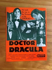Doctor Dracula Pressbook 1980 John Carradine, Don 'Red' Barry, Larry Hankin!