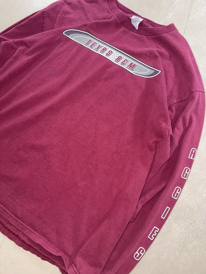 Vintage Texas A&M Aggies Shirt Mens Long Sleeve 2000’s Size XL - Image 2 of 4