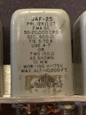 TRIAD JAF25 line out audio trans Equiv UTC A25 STANCOR A-3250