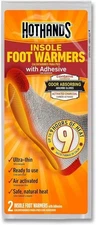 Insole Foot Warmers with Adhesive - 1-Pack of 2 Warmers, Orange 