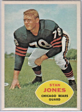 1960 TOPPS #17 STAN JONES CHICAGO BEARS EXMT NO CREASES FREE SHIPPING