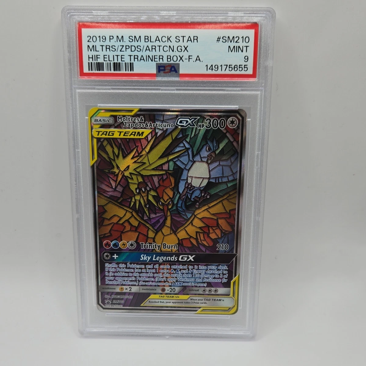 PSA 10 ENG ファイヤー&サンダー&フリーザーGX SM210 プロモ 2019 Pokemon Sm Black Star Promo Sm210 Full Art/moltres & Zapdos
