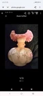 Fenton Hand Painted Floral Glass Vase, Ruffled Pink Top, Glossy Finish