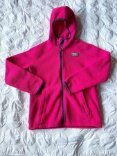 L.L. Bean Pink Kids Hooded Fleece Zip Up Jacket