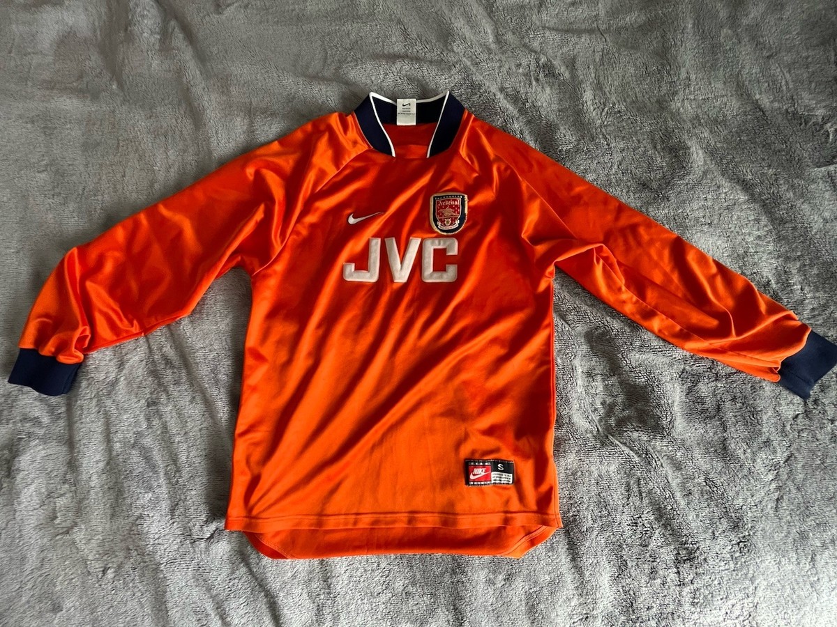 Vintage Arsenal Orange JVC Goalkeeper Shirt | eBay UK