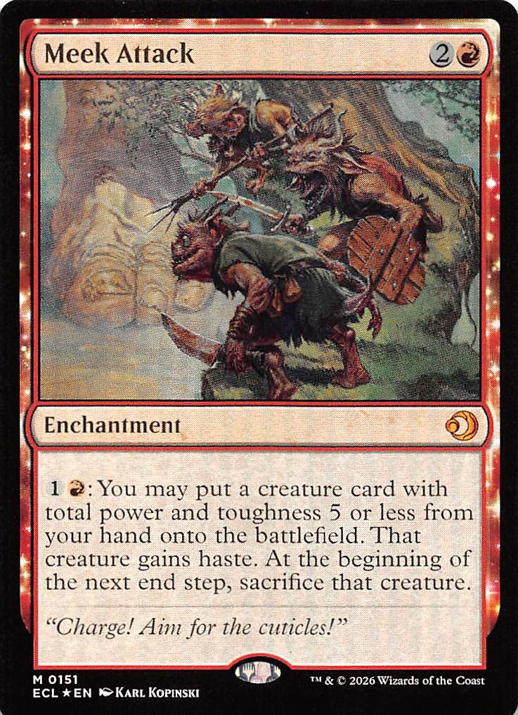 Meek Attack Foil 151 Lorwyn Eclipsed Magic the Gathering