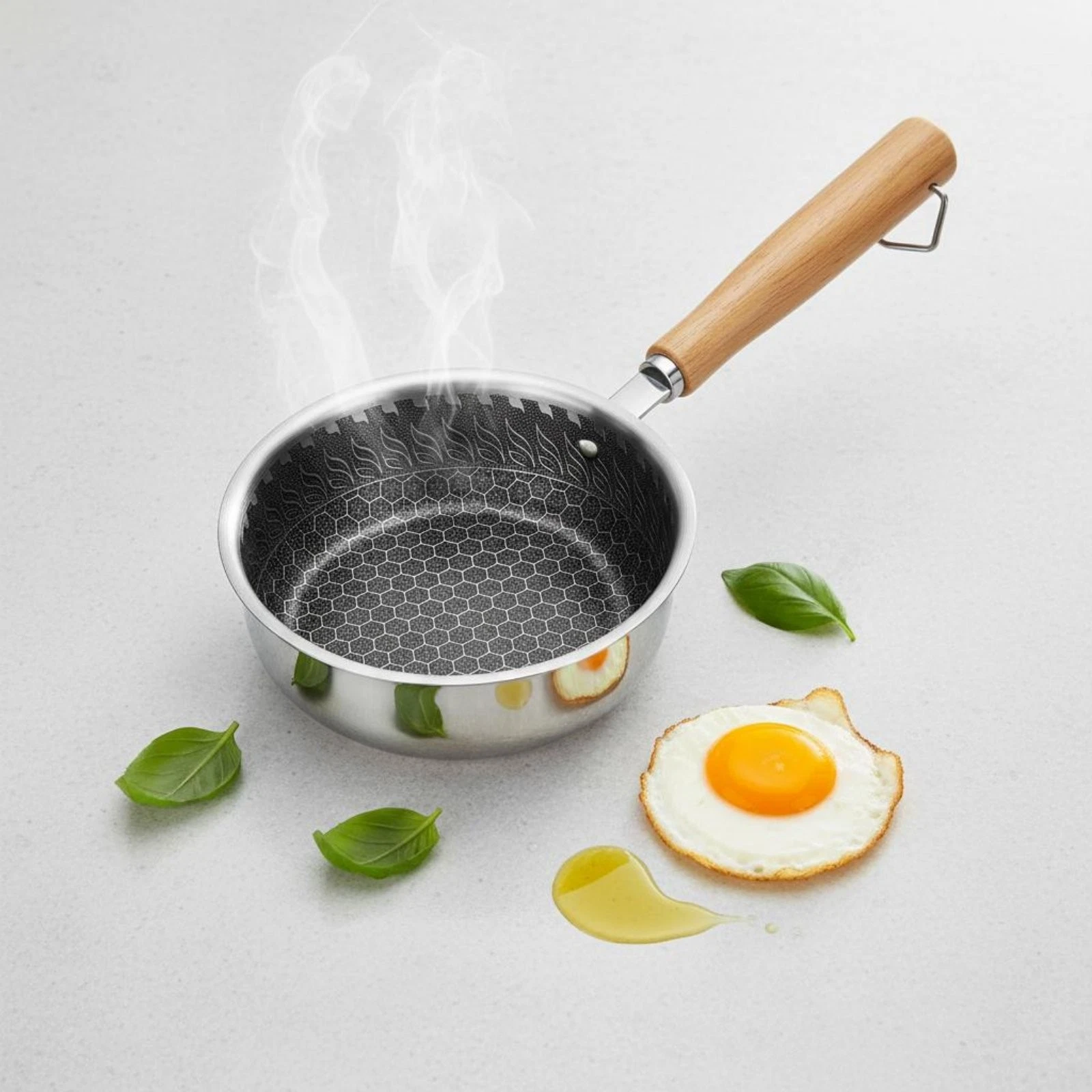 Hexagonal Pattern Non-Stick Pan Thickened Bottom Single Single Serving Frying
Opens in a new window