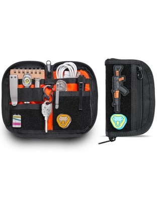 VIPERADE VE21 EDC Pouch Small Pocket Organizer with 9 Compartments, Black 
