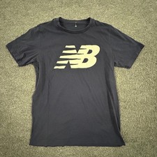 New Balance T-Shirt Mens Size L Navy Blue Graphic Logo Short Sleeve Athletic Tee