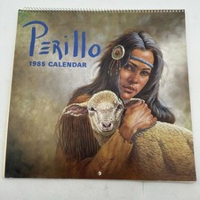 Vintage George Perillo Calendar 1985 Featuring His Prints Native American RARE