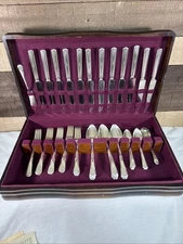 Vintage WM ROGERS MFG CO AA PATTERN SILVERPLATE FLATWARE. 51 Pcs