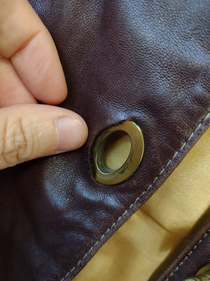 Pelle Studio Brown Leather Button Up Mid Length Trench Jacket Thinsulate Sz XL - Image 4 of 4