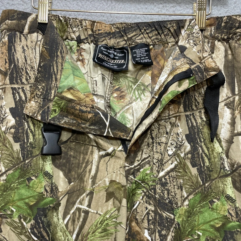 WINCHESTER Mens Hunting Pants Large Camo Nylon Rugged Outdoors Elastic Waist - Image 2 of 4
