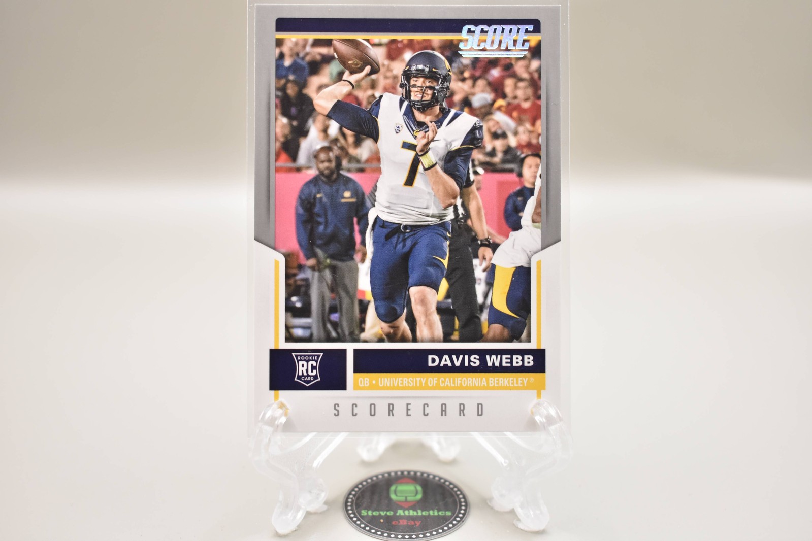 Davis Webb Giants 2017 Panini Score Scorecard Gray Parallel Rookie RC Card #431