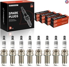 A-Premium Iridium Platinum Spark Plugs Pack of 8 Compatible with