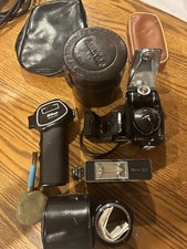 Mixed Lot Of Vintage Camera Accessories Parts Untested Nikon